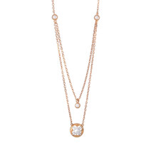 18K Rose gold Diamond Necklace (17A40000278)