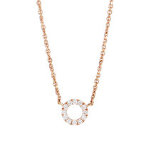 18K Rose gold Diamond Necklace (17A40000263)
