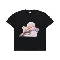 ADLV BABY FACE BEAR DOLL HUG SHORT SLEEVE T-SHIRT BLACK 1