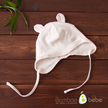纯竹纤维 可爱带耳朵婴儿帽子