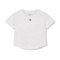 (Woman) COOLCODE WAVE Symbol Cropped Short-Sleeved T-shirt_White_M