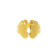 韩国黄金交易所 纯金 婴儿脚掌周岁戒指 3.75g